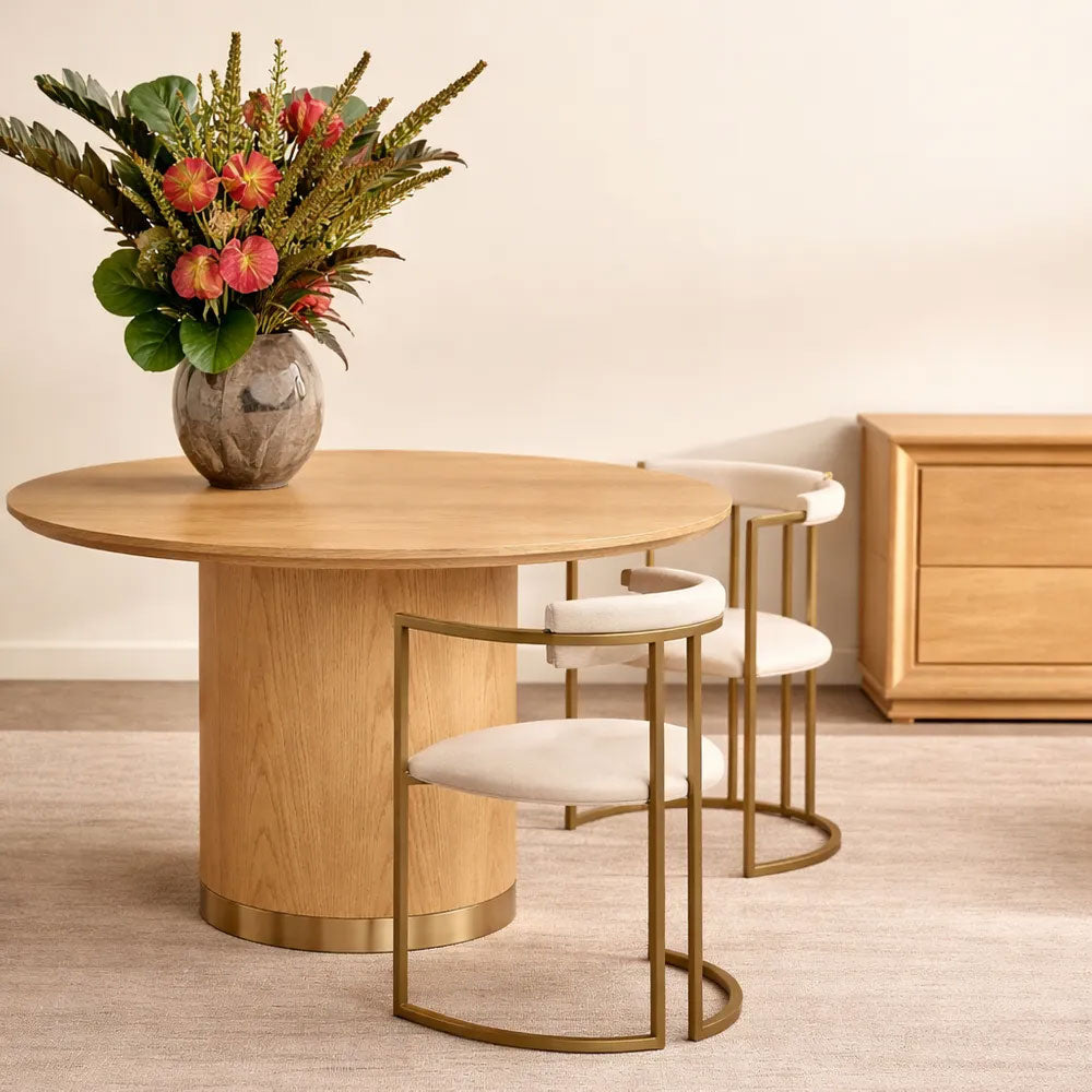 Eli Round Dining Table 1.2m Oak - B34324