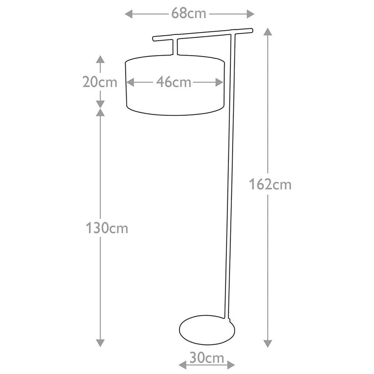 Balance Floor Lamp Black / Polished Brass - BALANCE-FL-BKPB