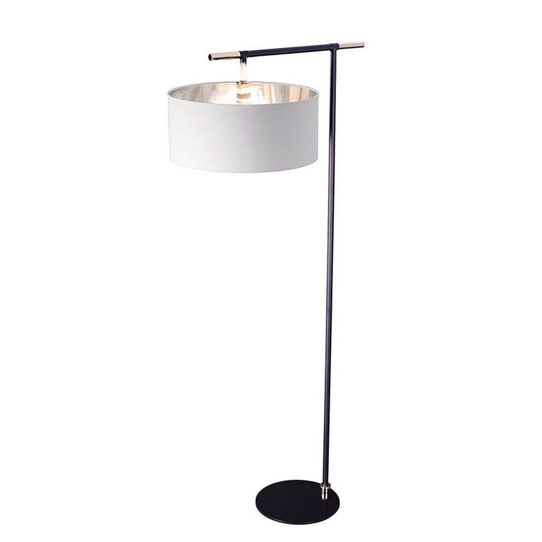 Balance Floor Lamp Black / Polished Nickel - BALANCE-FL-BKPN