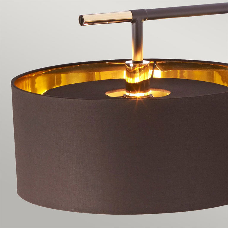Balance Floor Lamp Brown / Polished Brass - BALANCE-FL-BRPB