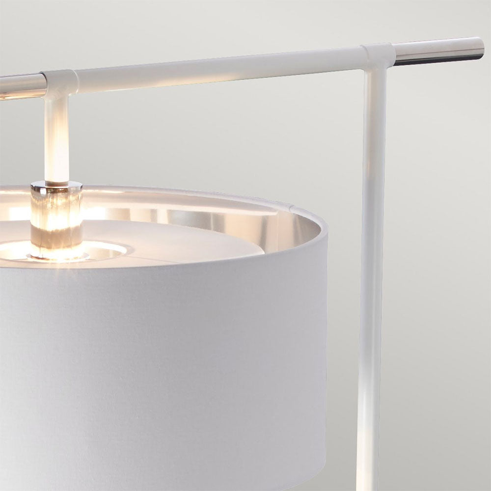 Balance Floor Lamp White / Polished Nickel - BALANCE-FL-WPN