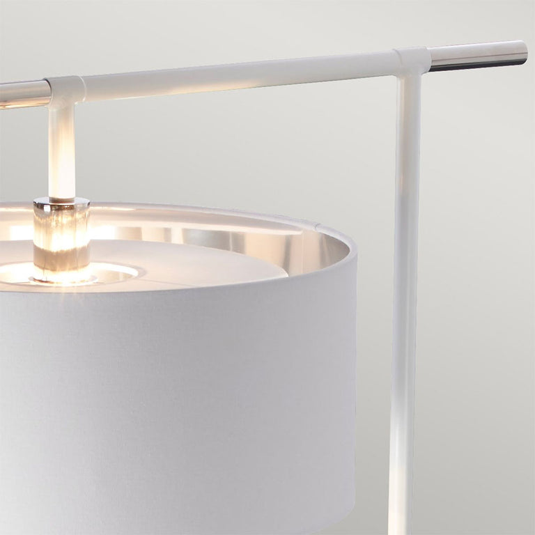 Balance Floor Lamp White / Polished Nickel - BALANCE-FL-WPN