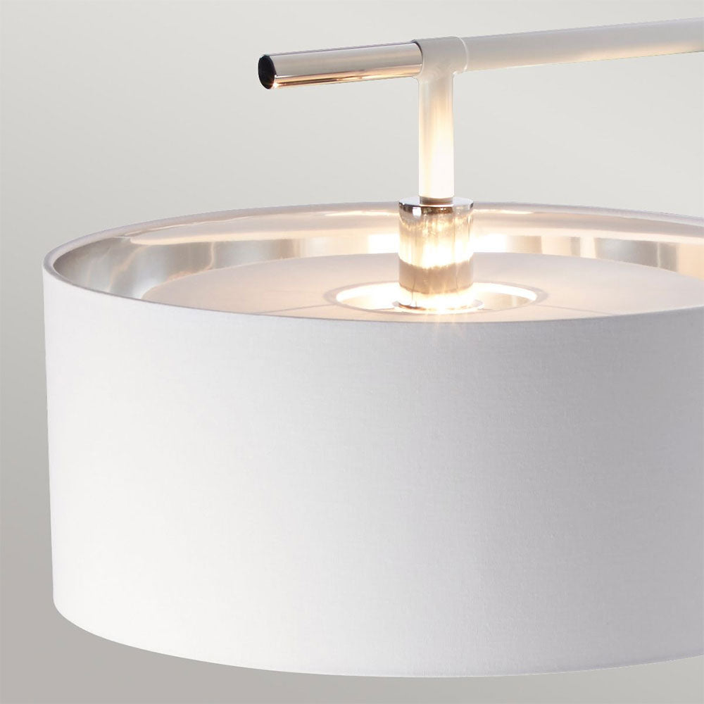 Balance Floor Lamp White / Polished Nickel - BALANCE-FL-WPN
