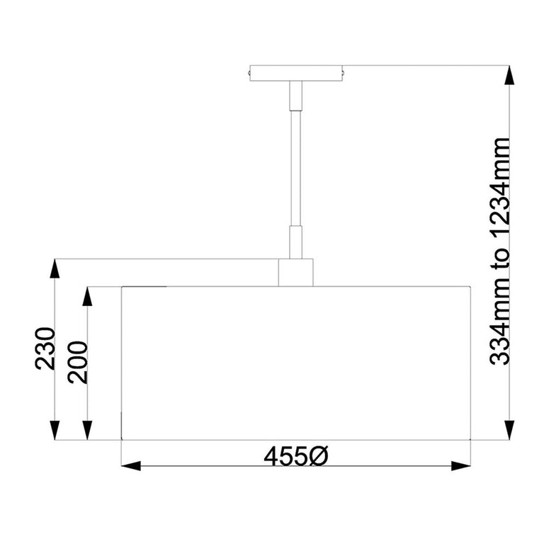 Balance 1 Light Pendant Black/ Polished Nickel - BALANCE-P-BKPN