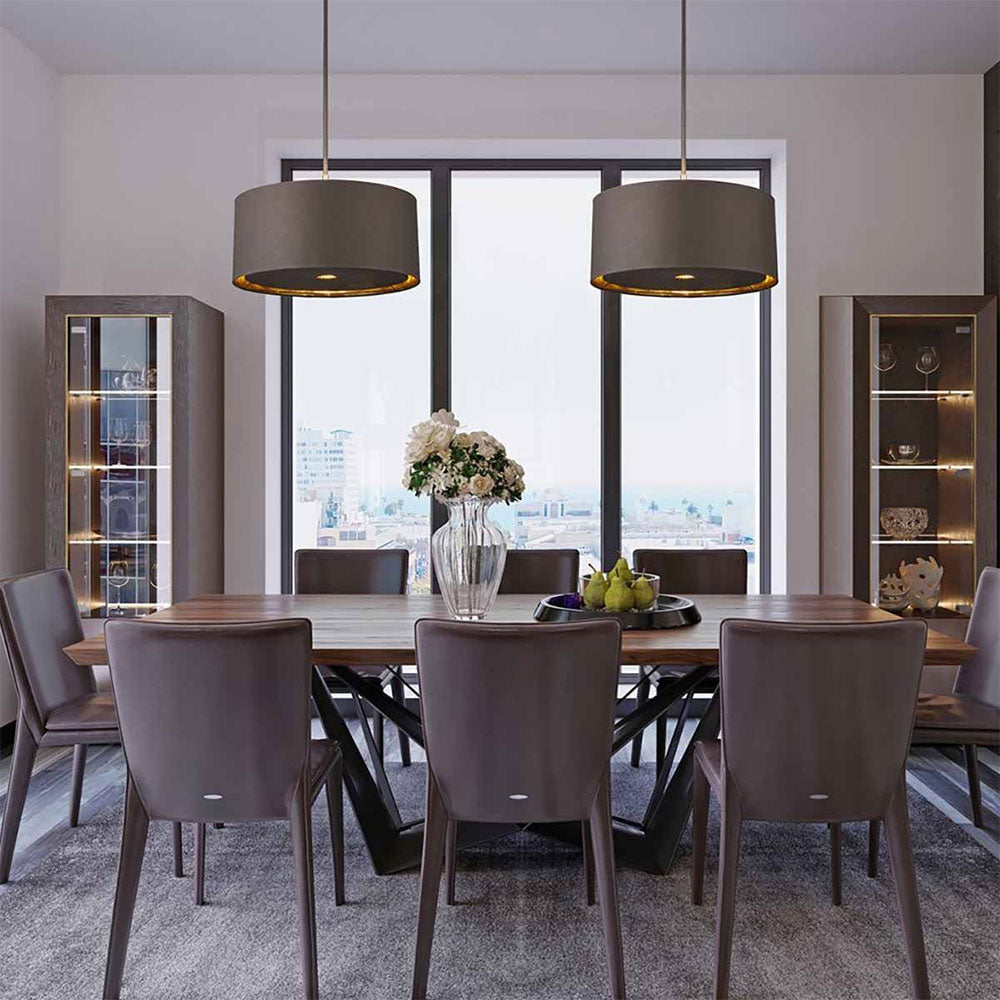 Balance 1 Light Pendant Brown / Polished Brass - BALANCE-P-BRPB