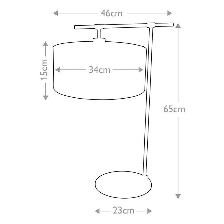 Balance Table Lamp Brown / Polished Brass - BALANCE-TL-BRPB