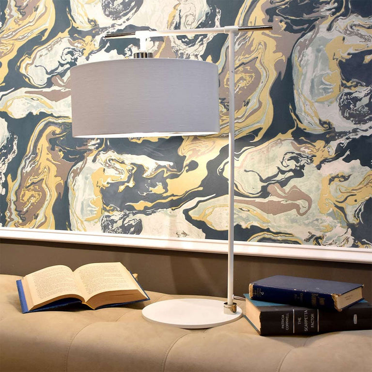 Balance Table Lamp White / Polished Nickel - BALANCE-TL-WPN