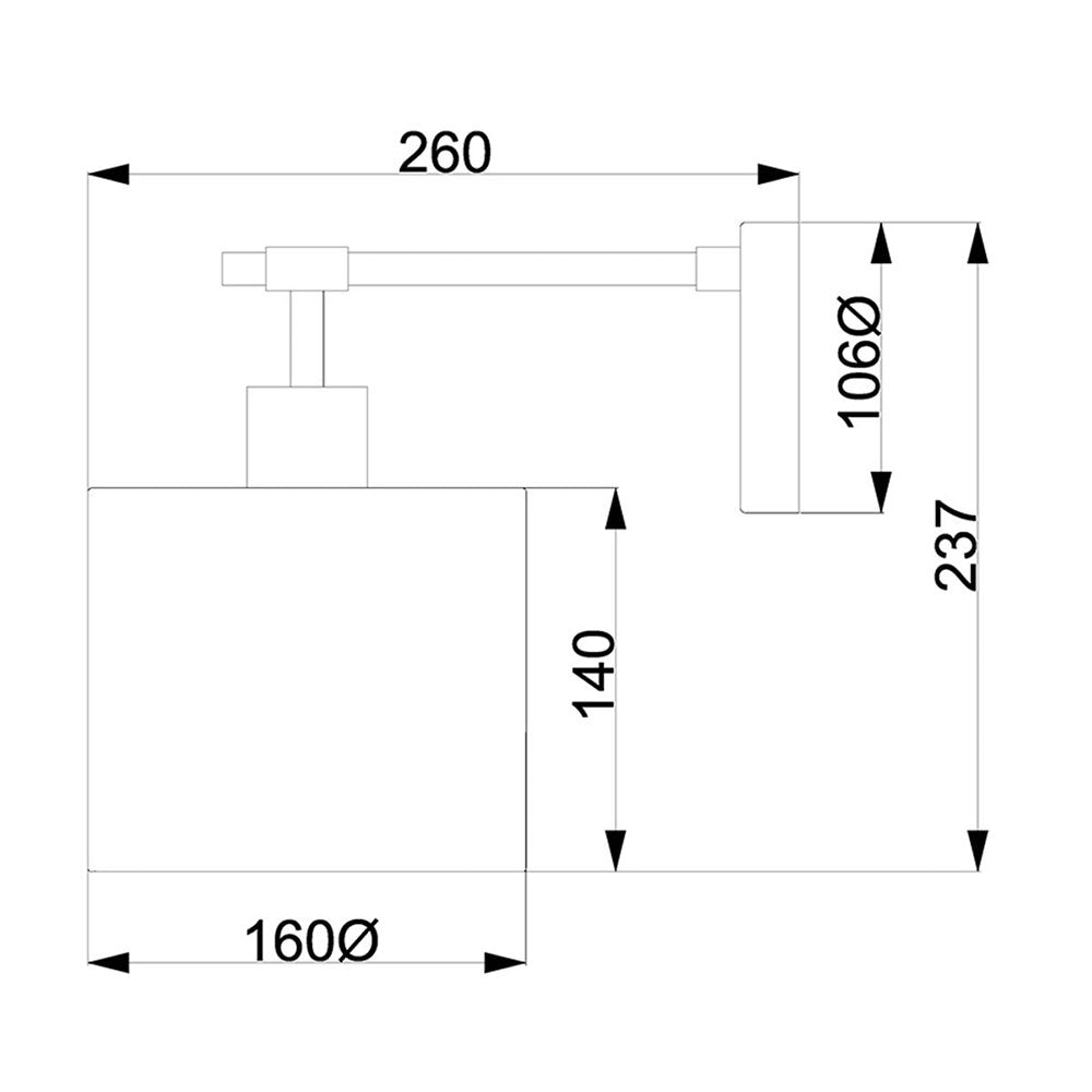 Balance Wall Light Black / Polished Nickel - BALANCE1-BKPN