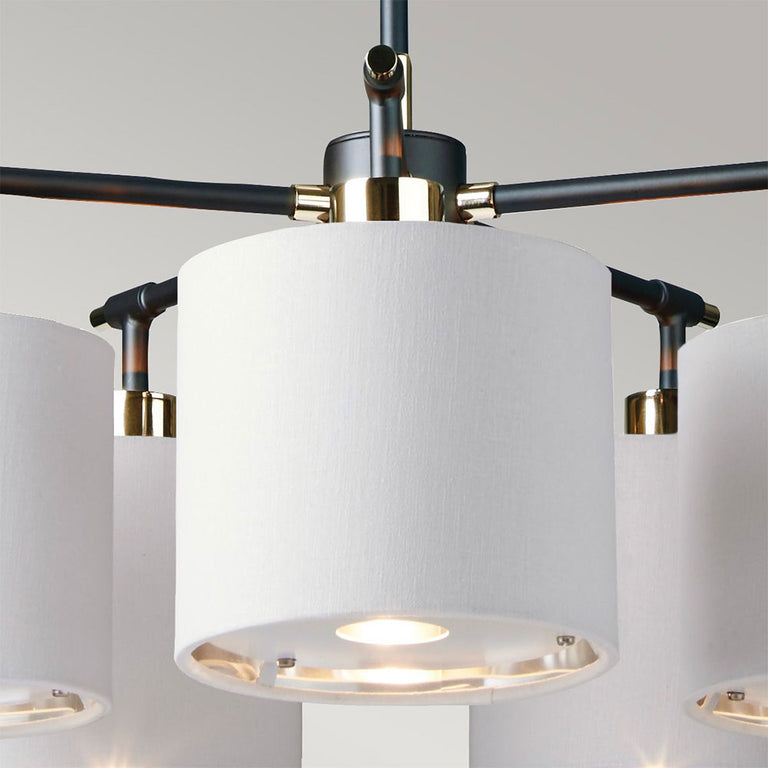 Balance 5 Light Chandelier Black / Polished Nickel - BALANCE5-BKPN