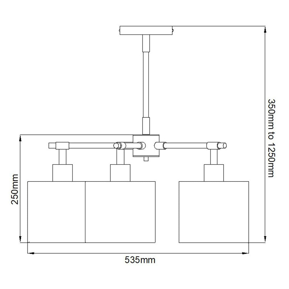 Balance 5 Light Chandelier Brown / Polished Brass - BALANCE5-BRPB