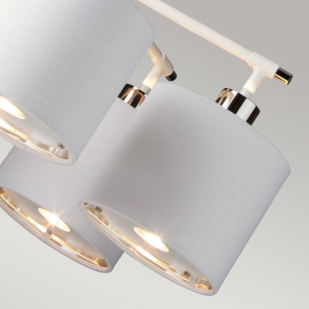 Balance 5 Light Chandelier White / Polished Nickel - BALANCE5-WPN
