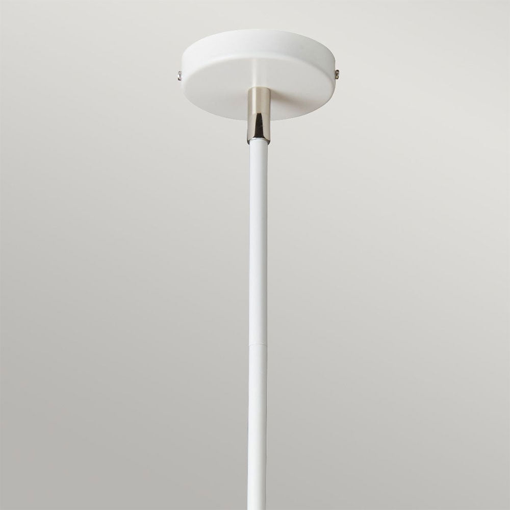 Balance 5 Light Chandelier White / Polished Nickel - BALANCE5-WPN