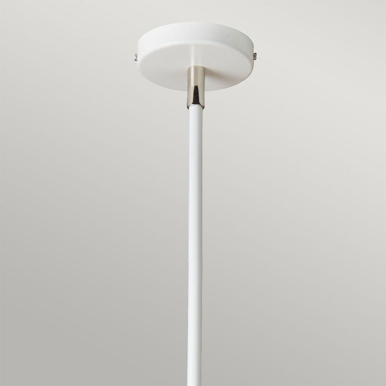 Balance 5 Light Chandelier White / Polished Nickel - BALANCE5-WPN