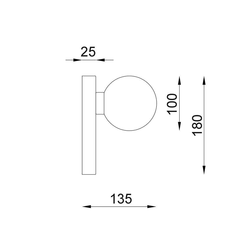 Balle Oblong Wall Light Gold - BALLE1