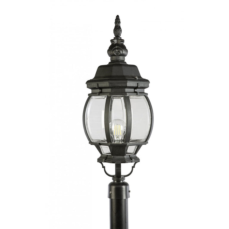 Baltimore 1 Light Post Top Light Black - BALTIMORE-P/T IP44