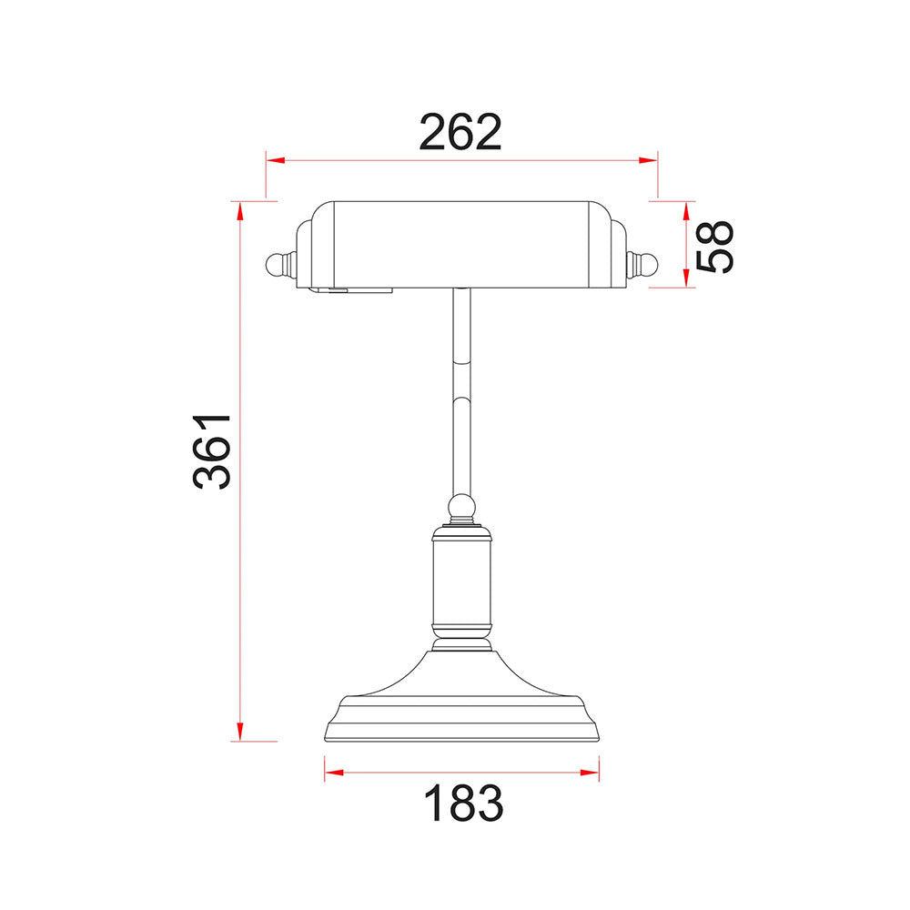 Banca Bankers Lamp With Cylindrical Shade Matt White - BANCA-T2