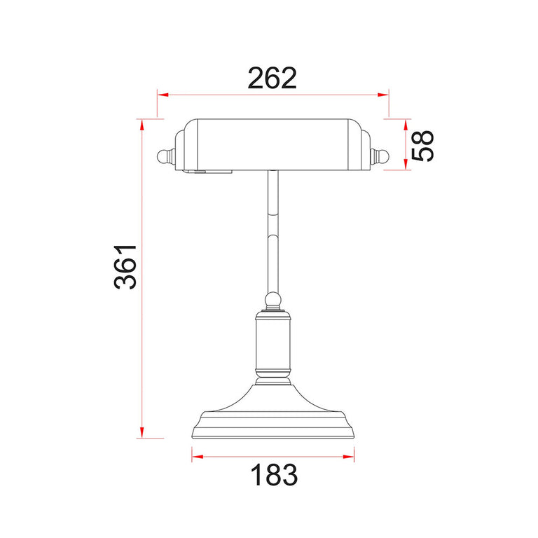 Banca Bankers Lamp With Cylindrical Shade Matt White - BANCA-T2