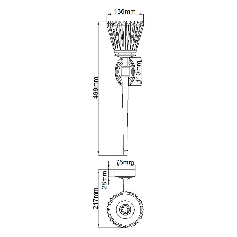 Agatha 2 Light LED Bathroom Wall Light Brushed Nickel - BATH-AGATHA-BN