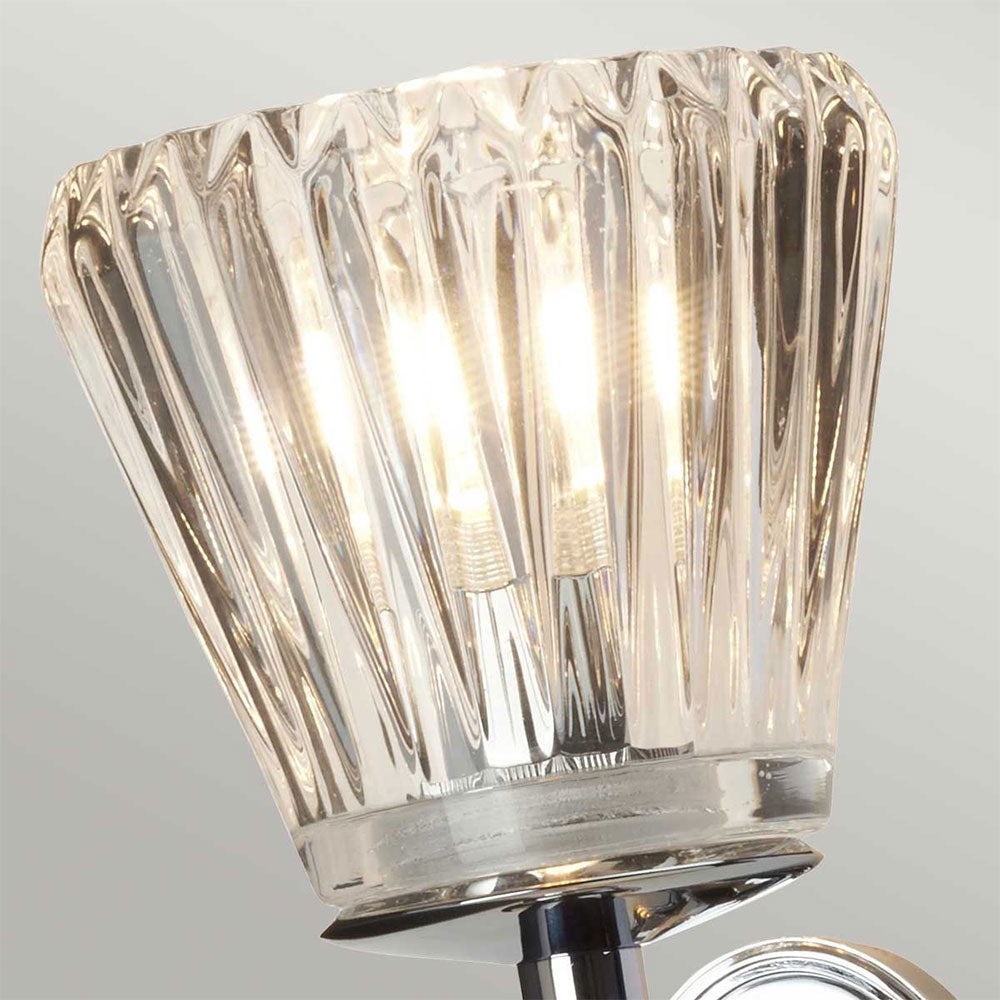 Agatha 2 Light LED Bathroom Wall Light Polished Chrome - BATH-AGATHA-PC