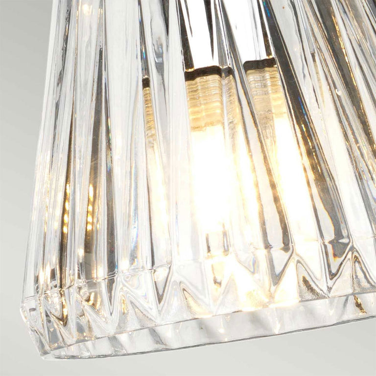 Agatha 10W LED 3 Light Semi Flush Pendant Polished Chrome - BATH-AGATHA3P-PC