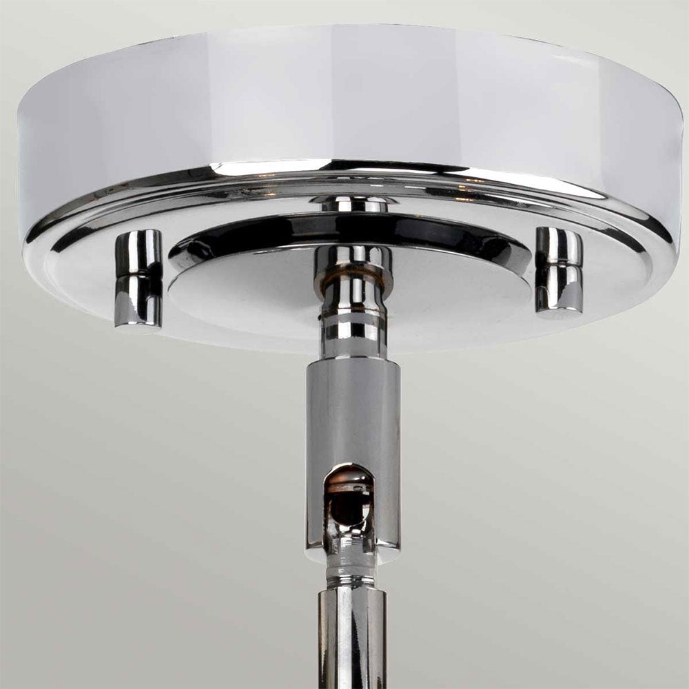 Agatha 10W LED 3 Light Semi Flush Pendant Polished Chrome - BATH-AGATHA3P-PC