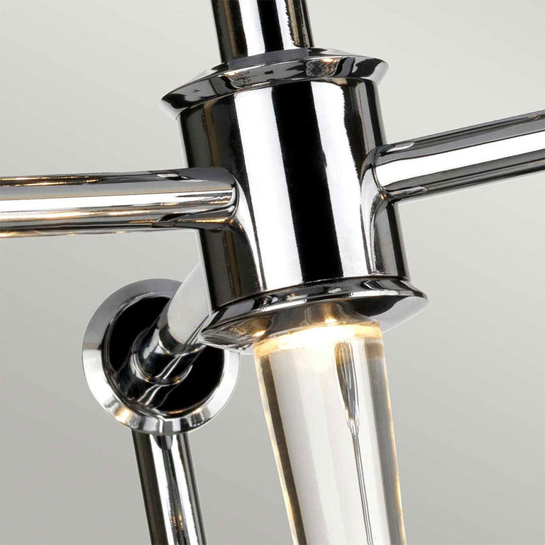 Agatha 10W LED 3 Light Semi Flush Pendant Polished Chrome - BATH-AGATHA3P-PC