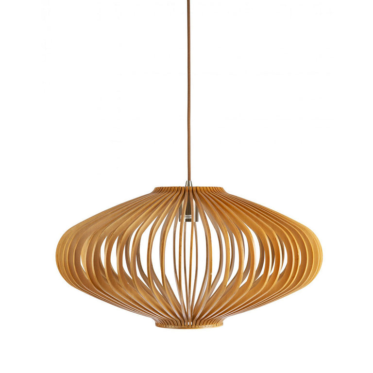 Bayron 1 Light Timber Pendant Medium - BAYRON-58-1P