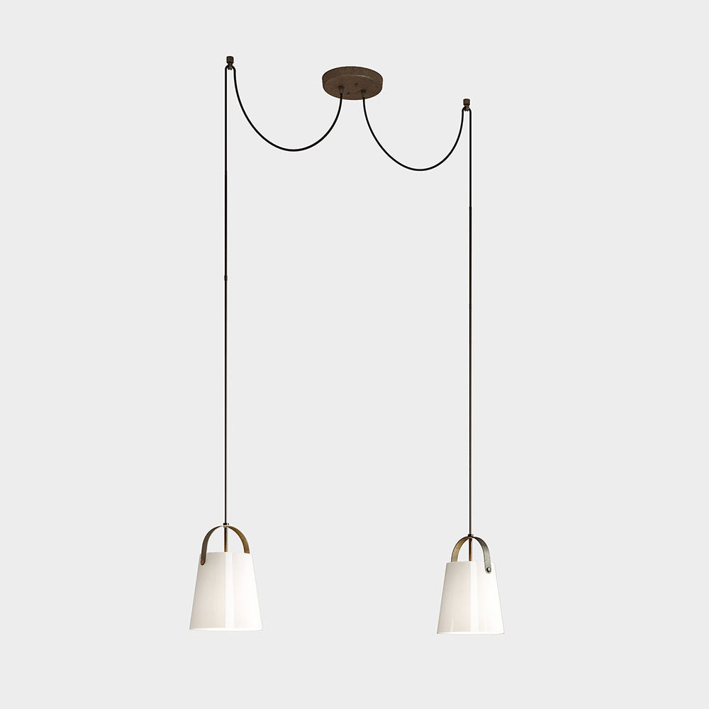 Bell 2 Light Pendant Antique Brass - 287.10.OOB