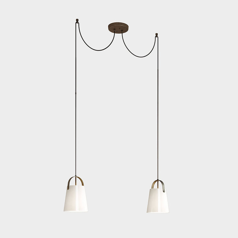 Bell 2 Light Pendant Antique Brass - 287.10.OOB