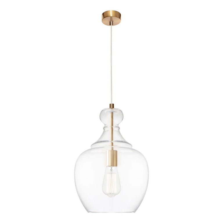 Bellac 1 Light Pendant Gold - BELL1PGLD