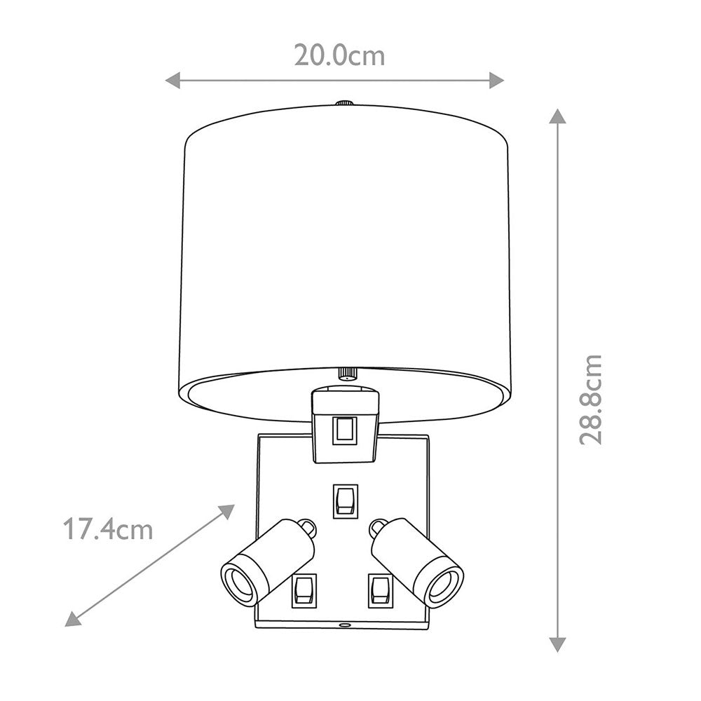 Belmont 3 Light Wall Light Brushed Nickel - BELMONT-3W