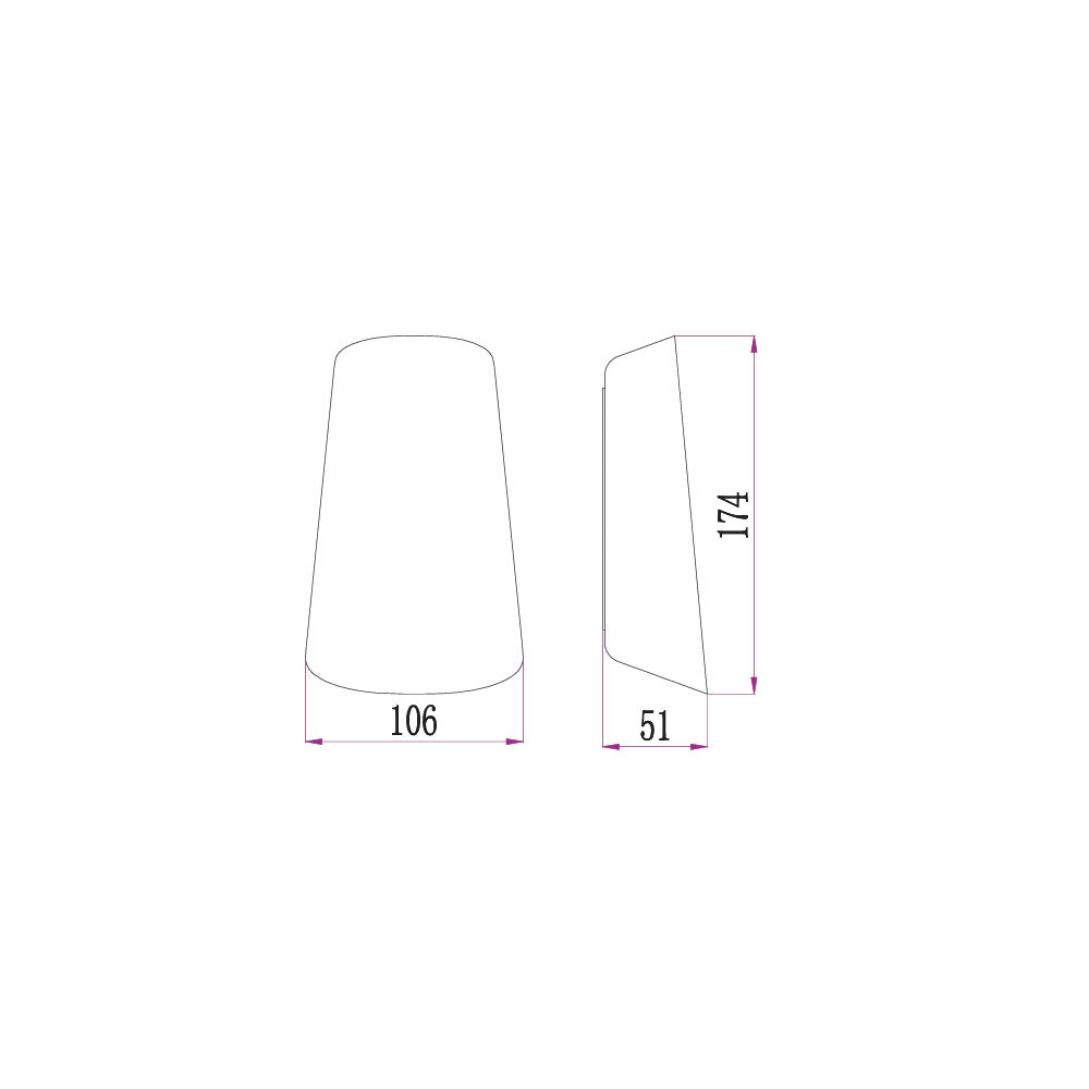 Exterior 11W LED Surface Mounted Up & Down Wall Light Dark Grey / Tri-Colour - BESTRI1