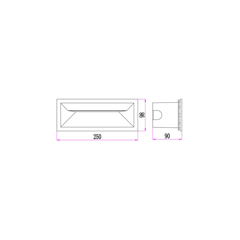 LED 13W Bricklight White Tri-Colour IP65 - BRICKTRI2