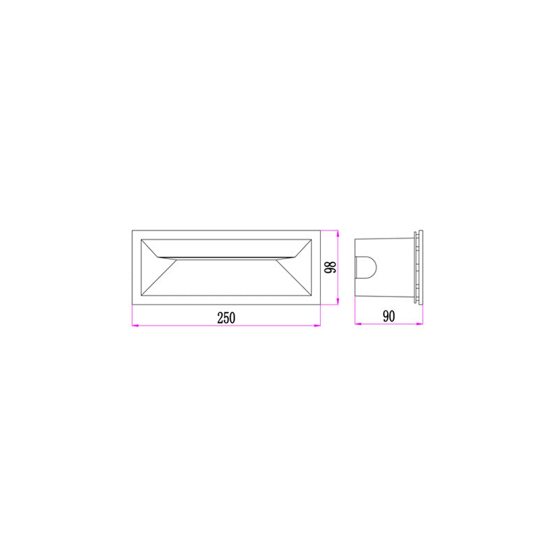 LED 13W Bricklight Dark Grey / Tri-Colour IP65 - BRICKTRI1