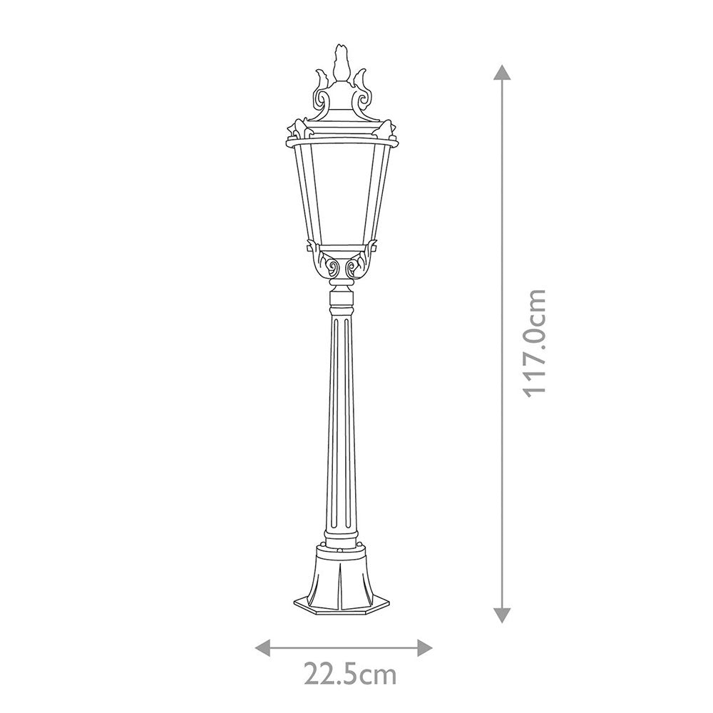 Baltimore Small Lamp Post Weathered Bronze - BT4-M