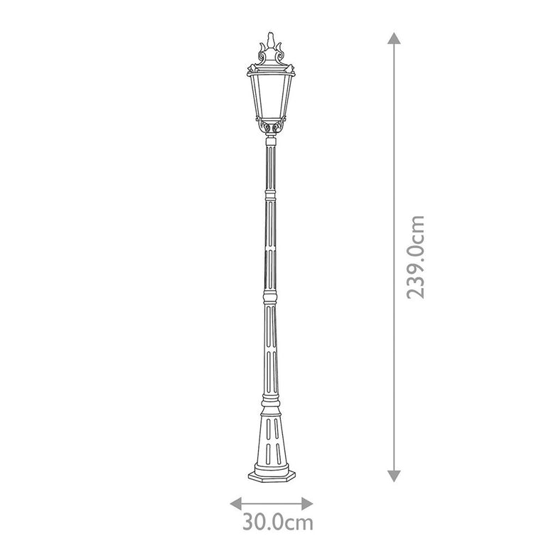 Baltimore Large  Lamp Post Weathered Bronze - BT5-L