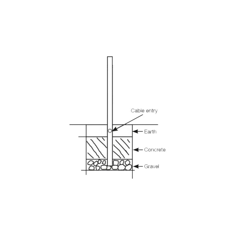 3 Meter 60mm PVC Pole Black - BZ-POLE60-3BL