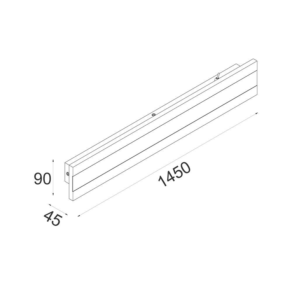 Banda 48W 1450mm Outdoor LED Wall Light White / Tri-Colour - BANDA8