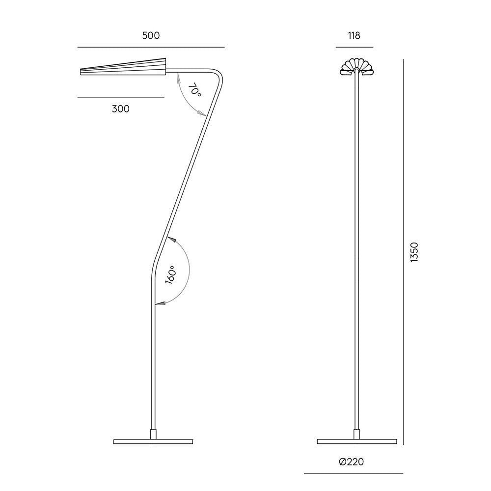 Bion 5W LED Floor Lamp Matt Black / White - ARO.P1306/NEG-BCO