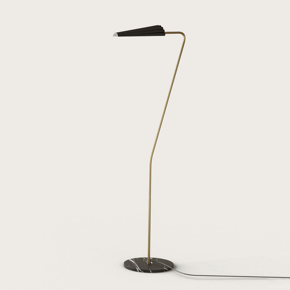 Bion 5W LED Floor Lamp Aged Gold / Black - ARO.P1306/ORO-NEG