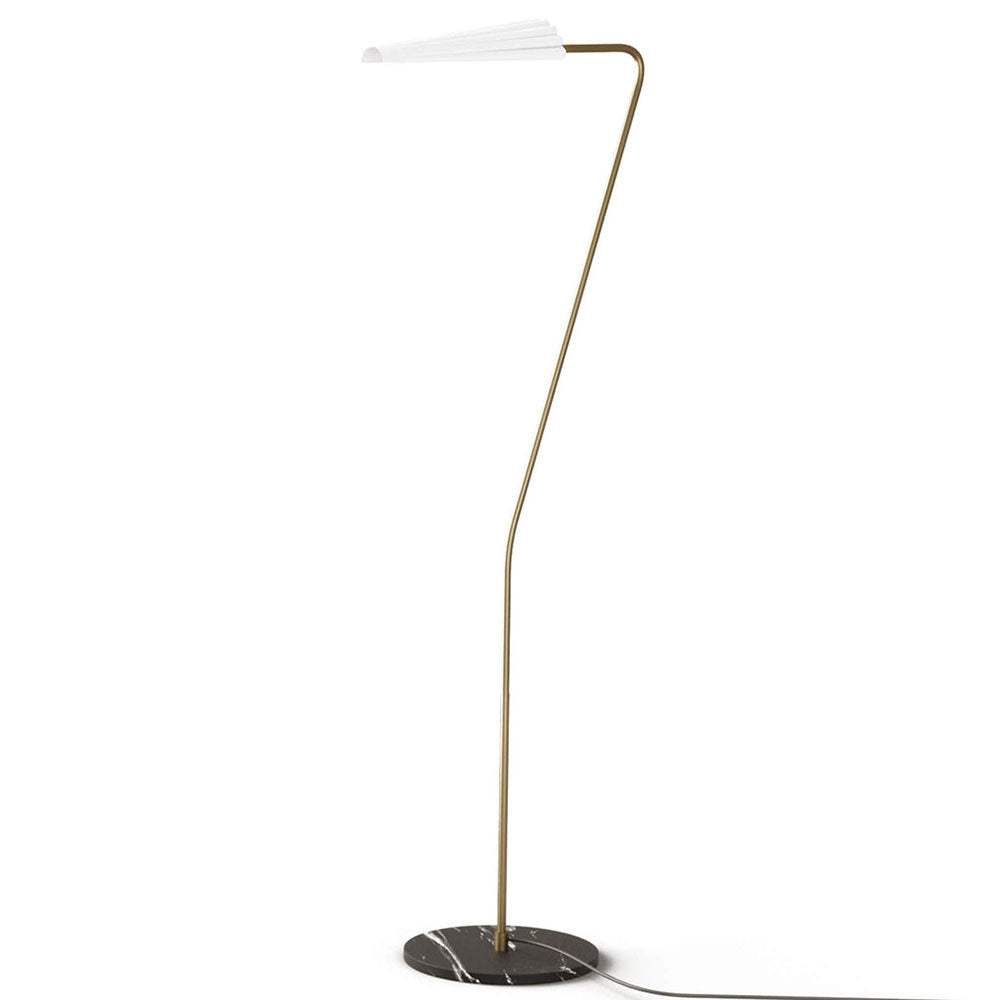 Bion 5W LED Floor Lamp Aged Gold / White - ARO.P1306/ORO-BCO