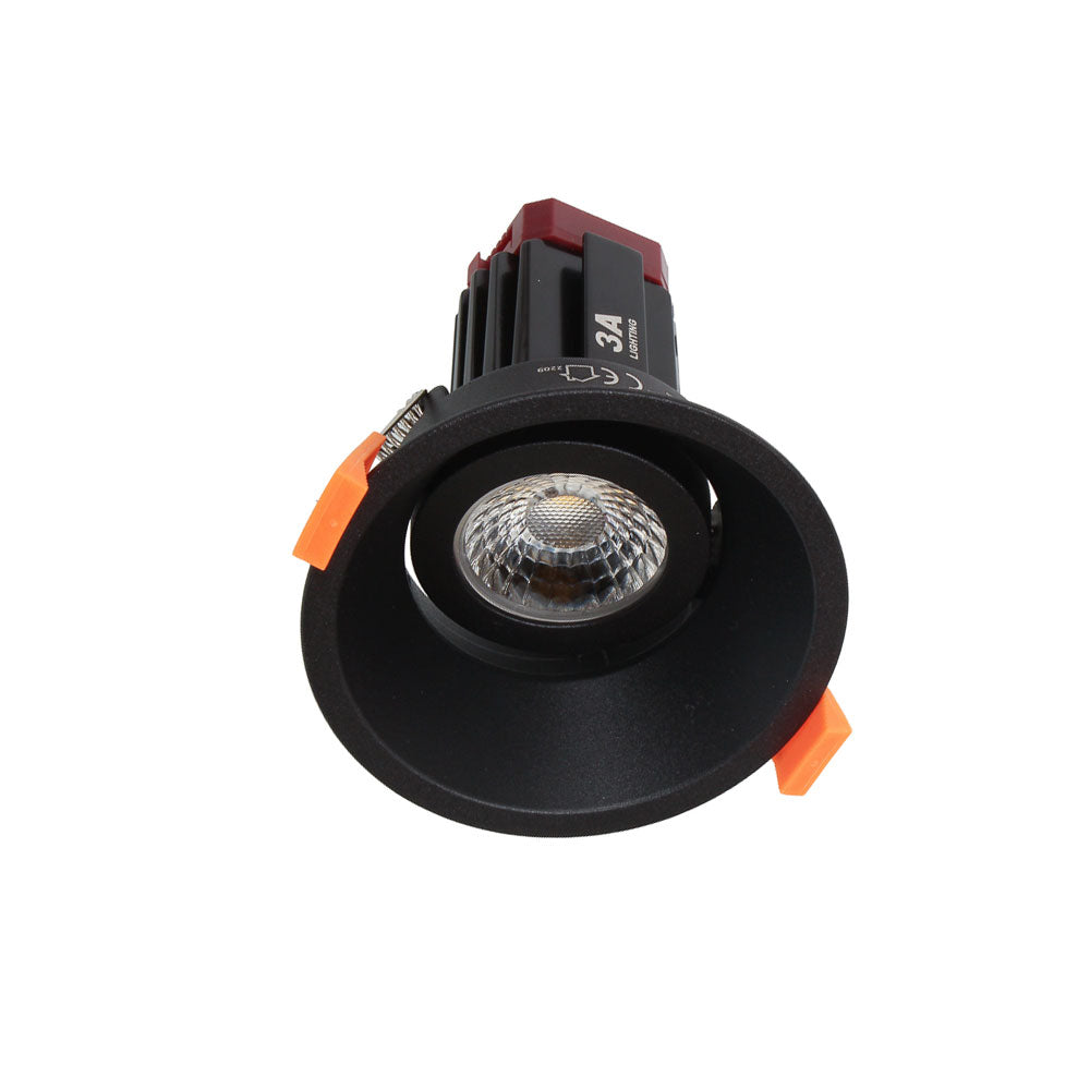Celaeno 4 10W Dimmable Adjustable Recessed LED Downlight Black / 5CCT