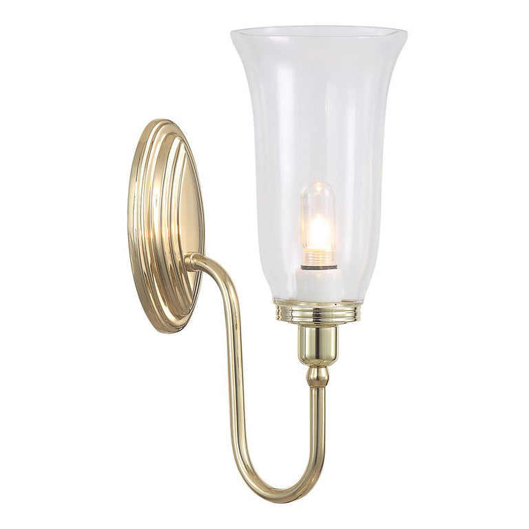 Blake 3W LED Wall Light Polished Brass - BATH-BLAKE2-PB