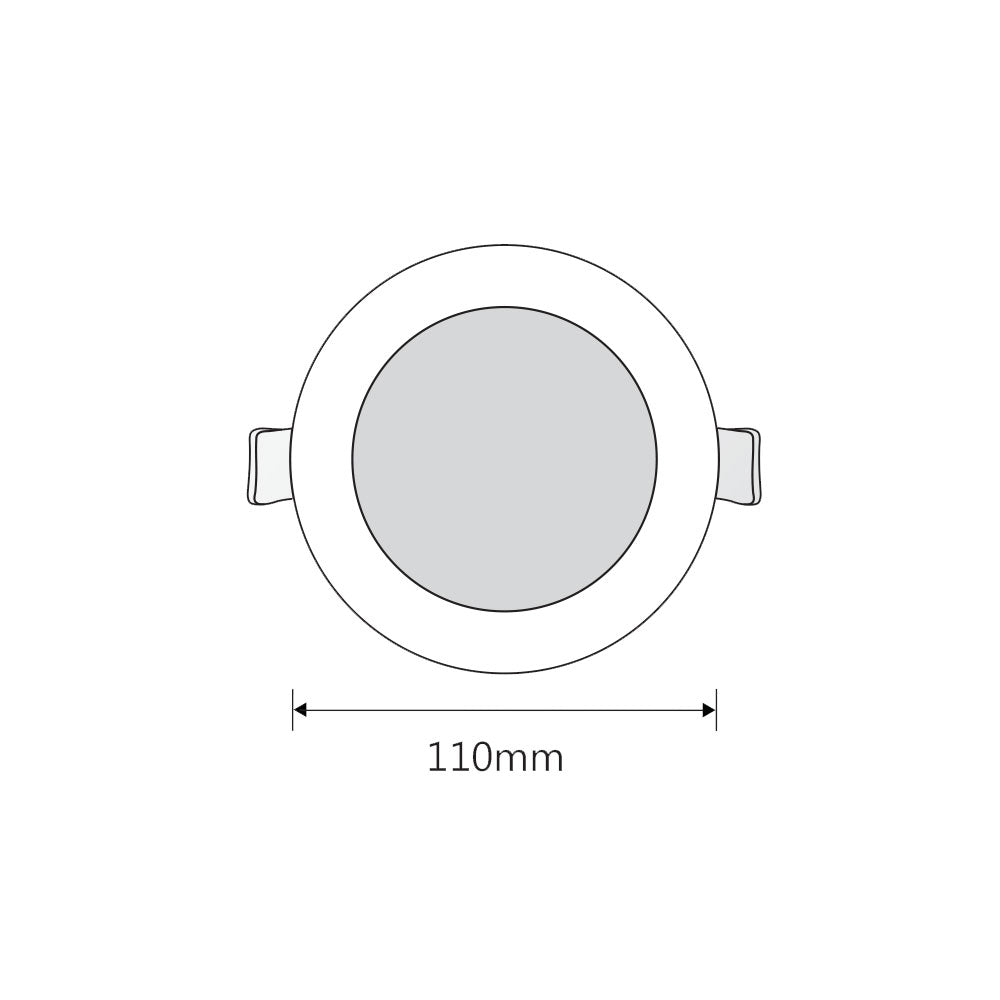 Blitz II Dimmable 10W LED Downlight Matt Black / Tri-Colour - TLBD34510MD