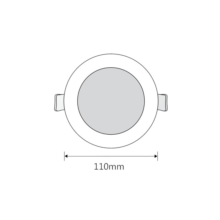 Blitz II Dimmable 10W LED Downlight White / Tri-Colour - TLBD34510WD