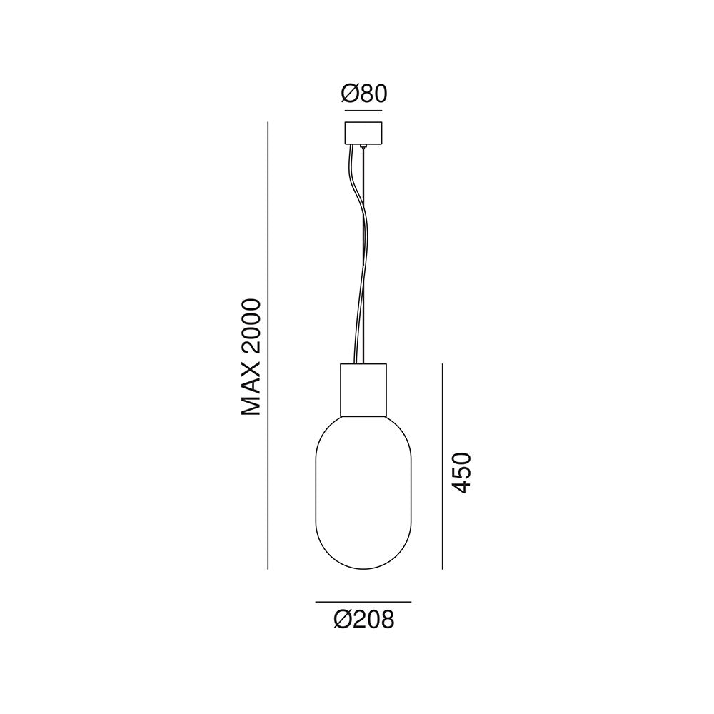 Bloom Long Pendant Grey - 279.01.G