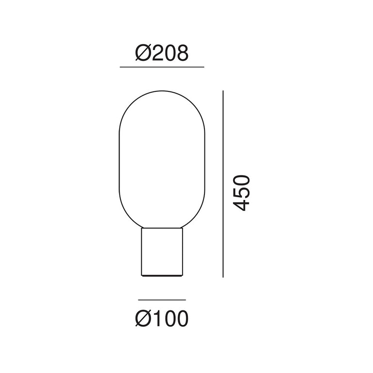 Bloom Long Table Lamp Grey - 279.03.G
