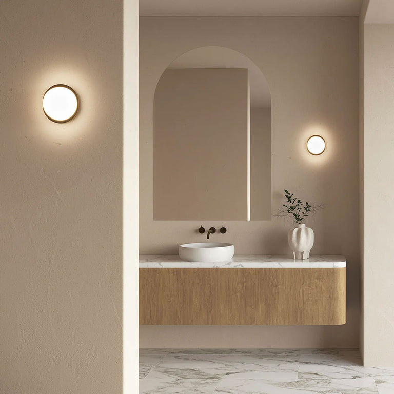 Bode Round Wall Light Old Brass