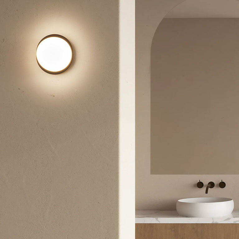 Bode Round Wall Light Old Brass