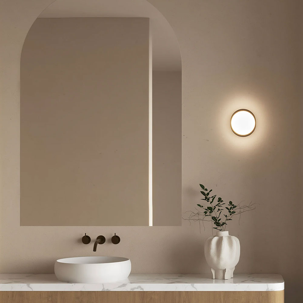 Bode Round Wall Light Old Brass